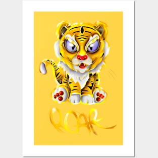 Golden tiger Posters and Art